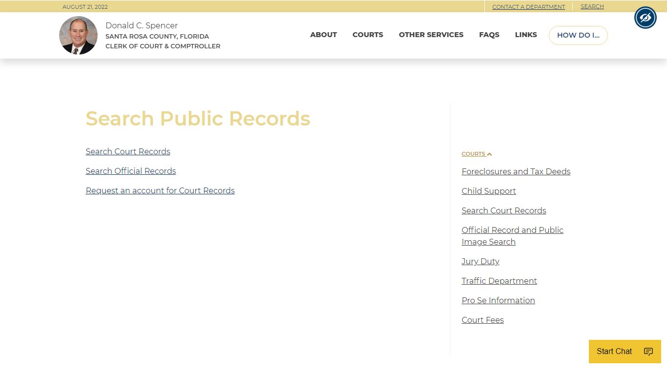 Search Public Records - Santa Rosa County, FL Clerk of Court & Comptroller